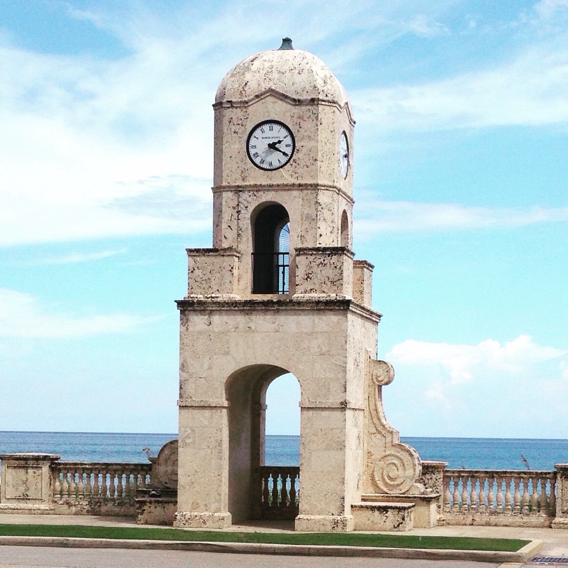 Clock tower on Worth Avenue, Palm Beach island